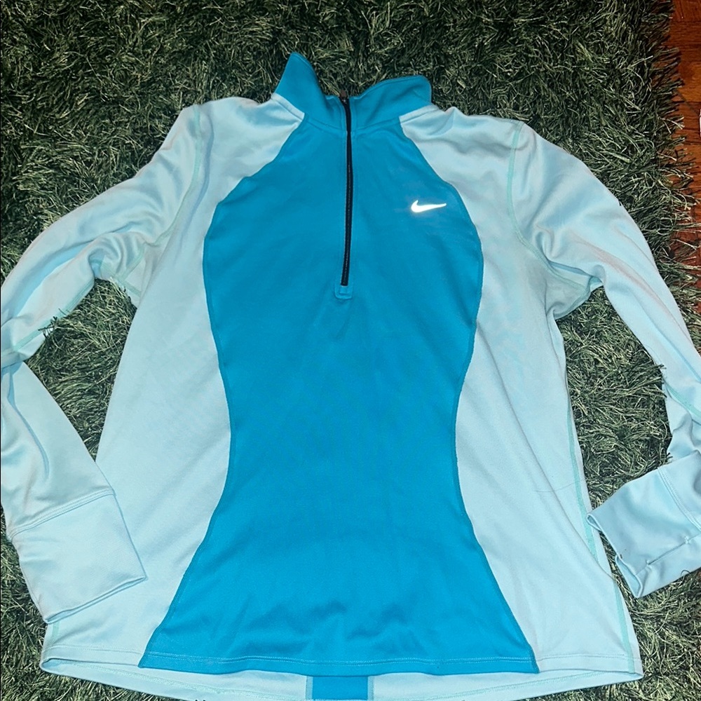 Nike Blue Long Sleeve Athletic Top